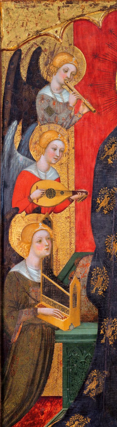 Madonna con angeli che suonano musica (dettaglio) da Pere Serra