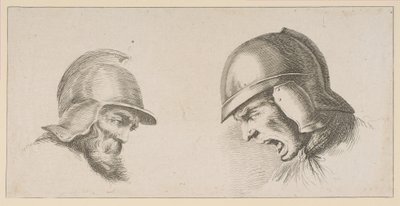 Due teste di vecchi soldati, dopo il 1641 da Peregrine Lovell