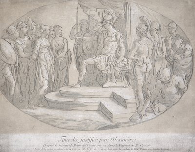 Alessandro e Timoclea, inciso da Nicolas Lesueur (1691-1764) da Perino del Vaga