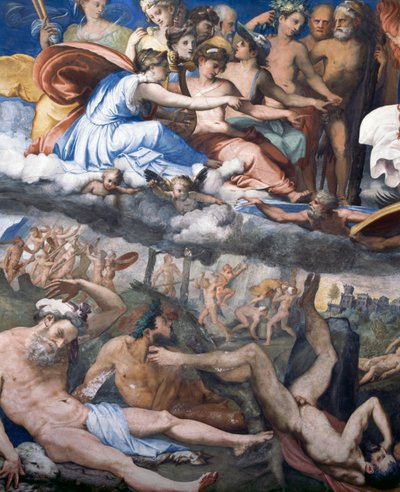 Caduta dei giganti o Giove che scaglia fulmini contro i giganti ribelli da Perino del Vaga
