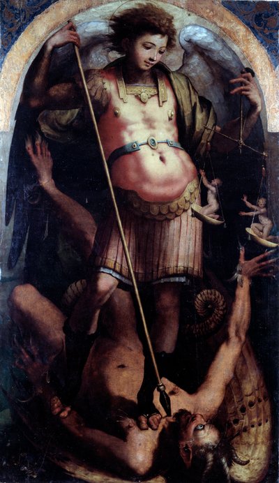 San Michele, Pannello centrale da Perino del Vaga