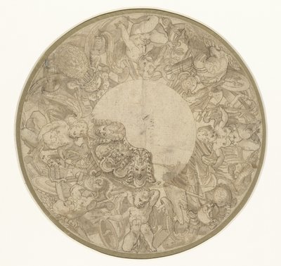 Progetto per la base di una coppa ornamentale rotonda da Perino del Vaga (attributed to)