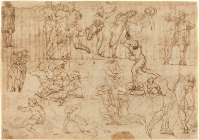 Studi di figure (recto) da Perino del Vaga