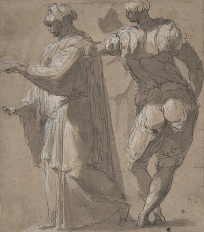 Due figure maschili in piedi, 1501-47 da Perino del Vaga