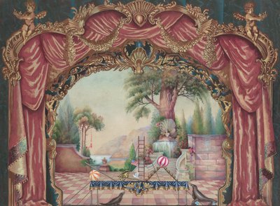 Sfondo per il palcoscenico del vaudeville, c. 1938 da Perkins Harnly