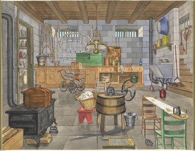 Cantina di una casa urbana, 1910 da Perkins Harnly