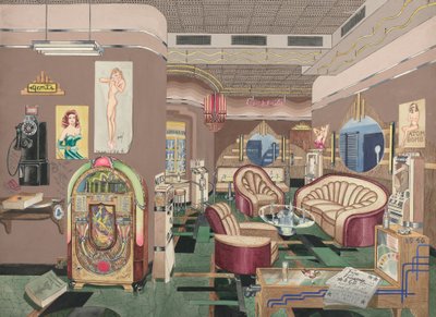 Cocktail Lounge, 1946, 1935-1942 da Perkins Harnly