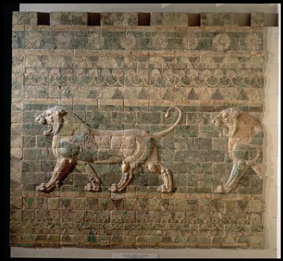 Fregio di leoni dal Palazzo di Dario il Grande da Susa, Iran, Periodo Achemenide da Persian School