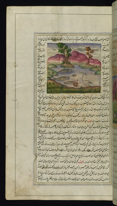 Un airone, un granchio e un pesce da Luci di Canopo da Persian School