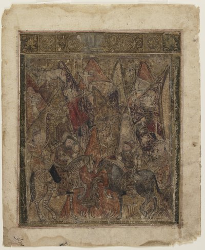 Una caccia nelle montagne, da uno Shahnama da Persian School