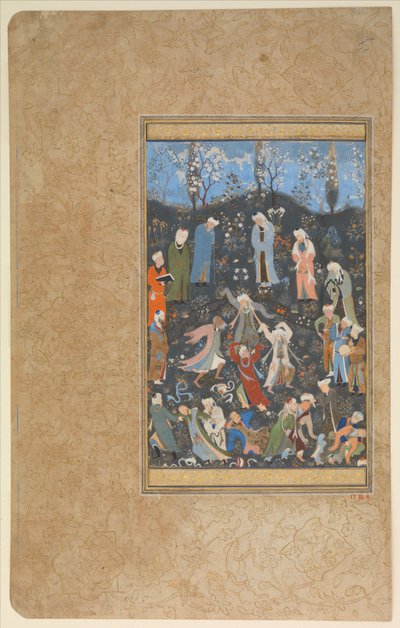"Dervisci Danzanti", Foglio da un Divan di Hafiz da Persian School