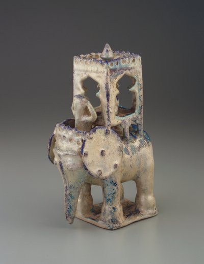 Elefante con howdah e figura, Iran, dinastia Seljuk da Persian School