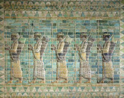Fregio di arcieri, dal Palazzo di Dario il Grande (548-486 a.C.) a Susa, Iran, Periodo Achemenide, c.500 a.C. da Persian School