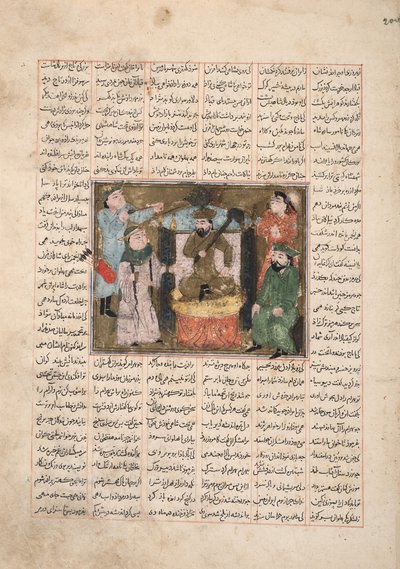 Gordiyeh consiglia al fratello Bahram Chubineh di non aspirare al trono persiano, c.1330 da Persian School