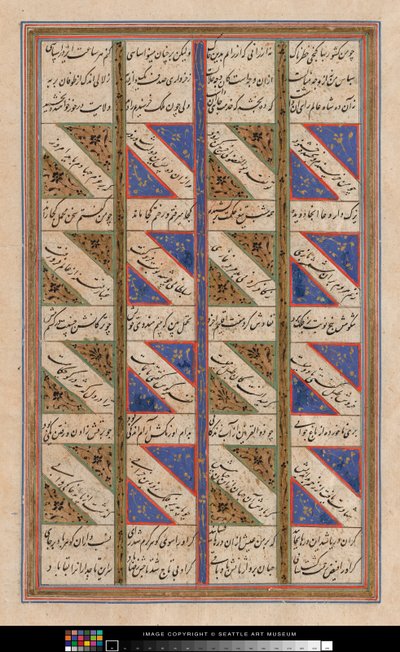 Foglio del Corano da Persian School