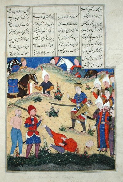 La decapitazione del sogno di Afrasiab si avvera, illustrazione dallo 