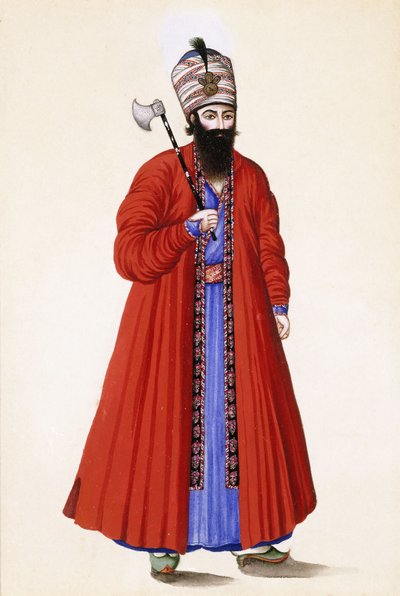 Ritratto di Sadre A"zam, Primo Ministro sotto Fath "Ali Shah, XIX secolo da Persian School