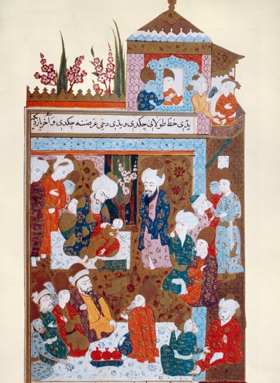 Rumi cura il suo figlio maggiore Arif, fine XVI secolo da Persian School