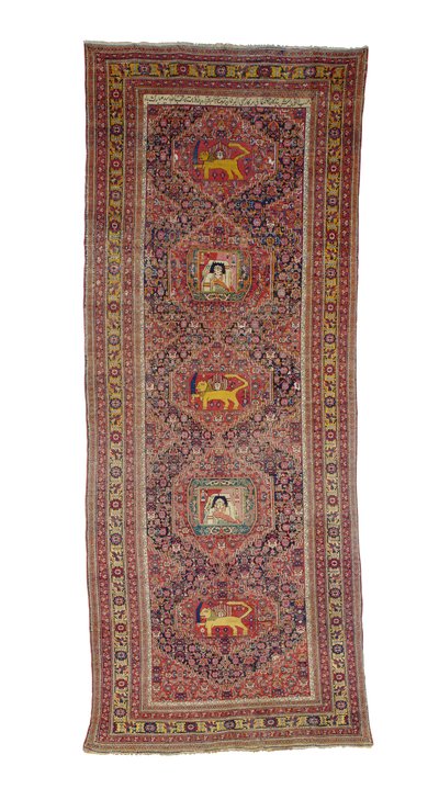 Tappeto da galleria Senneh, Persia occidentale, 1837 da Persian School