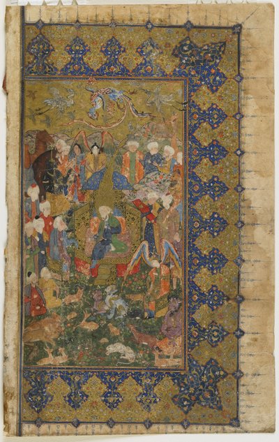Salomone in trono da un Khamsa (Quintetto), c.1560 da Persian School