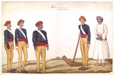 Attendenti della tenda, c.1820-30 da Persian School