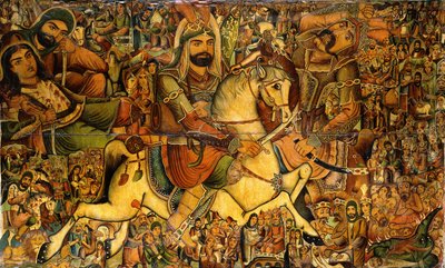 La battaglia di Kerbala, XIX secolo da Persian School