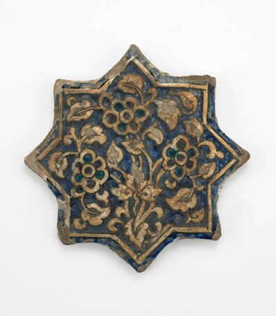 Piastrella a forma di stella a otto punte, periodo Il-Khanid, 1256-1335 da Persian School