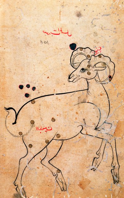 Ariete, il montone, persiano, da Isfahan o Shiraz, c.1600 da Persian School
