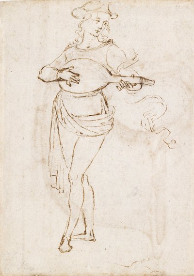 Un suonatore di liuto, fine XV-inizio XVI secolo da Perugino
