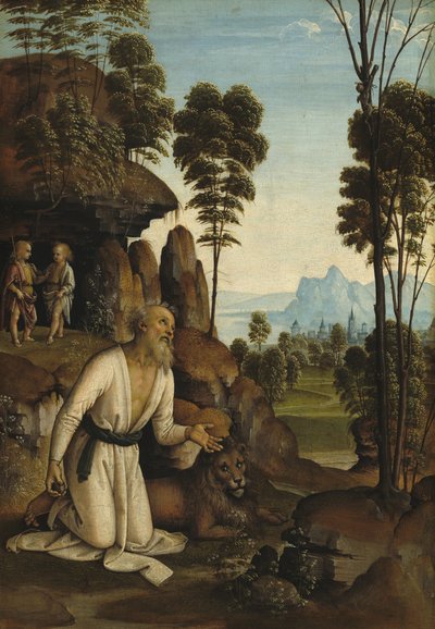 San Girolamo nel deserto, c. 1490-1500 da Perugino