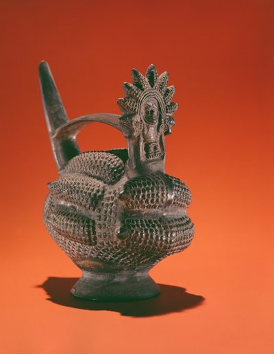 Vaso di ceramica della dea del mais da Peruvian School