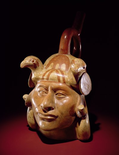 Vaso ritratto in ceramica, Mochica da Peruvian School