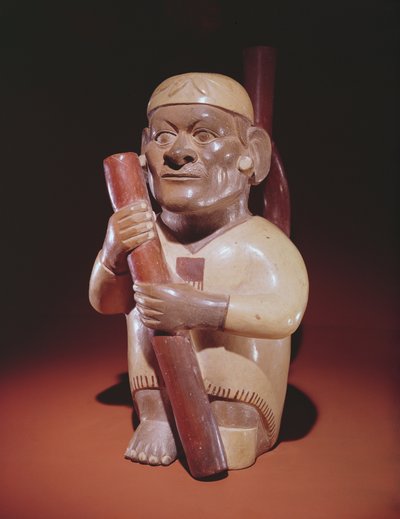 Uomo seduto con una gamba, Cultura Mochica da Peruvian School
