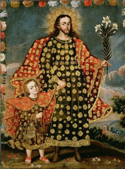San Giuseppe e il Bambino Gesù da Peruvian School