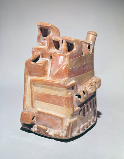 Vaso a forma di struttura, Mochica da Peruvian School