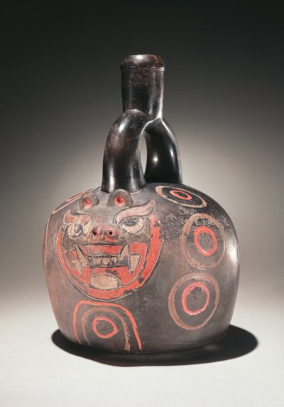 Vaso con puma, Cultura Chavin, c.90 a.C. da Peruvian School