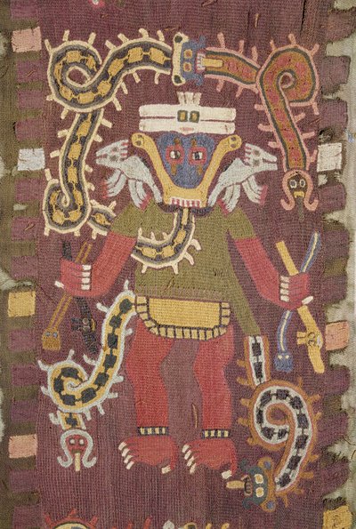 Figura mitologica in lana, Tribù Paracas da Peruvian School