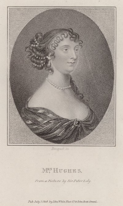 Margaret Hughes, attrice inglese da Peter (after) Lely