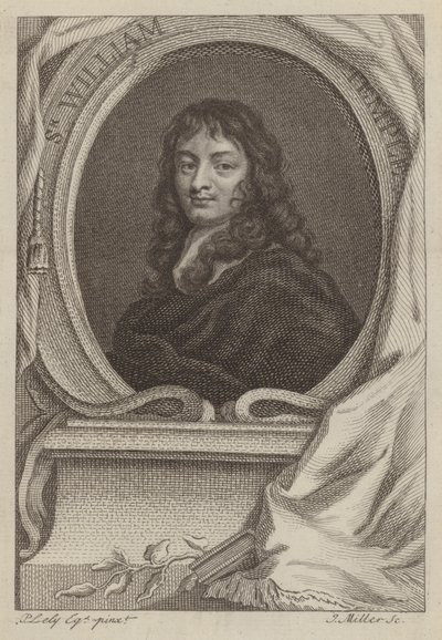 Sir William Temple, diplomatico e scrittore inglese (incisione) da Peter (after) Lely