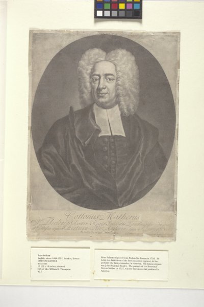 Cotton Mather da Peter (after) Pelham