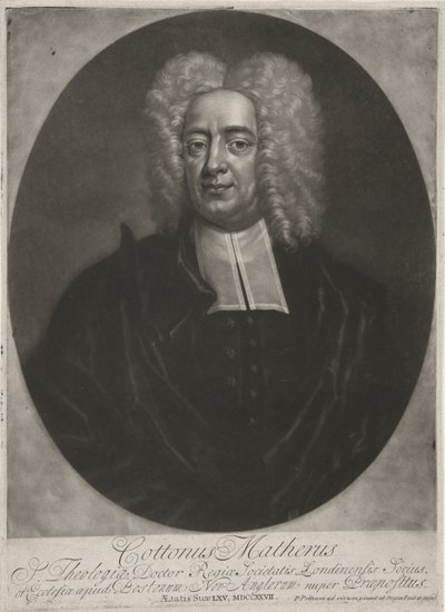 Cotton Mather, pub. 1728 da Peter (after) Pelham