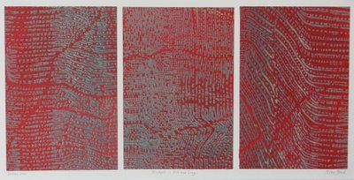 Trittico in rosso e grigio da Peter A Ford