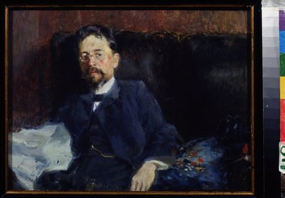 Ritratto dello scrittore Anton Cechov da Peter Alexandrovich Nilus