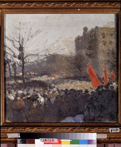Dimostrazione rivoluzionaria nel febbraio 1917 da Peter Alexandrovich Nilus