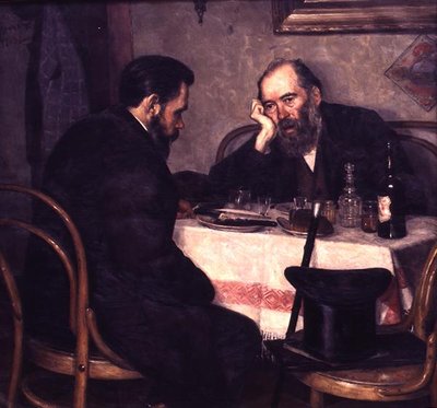 Due amici che si incontrano da Peter Alexandrovich Nilus