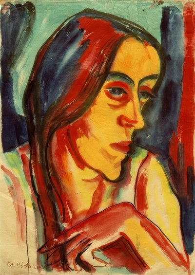 Giovane Donna con Treccia Scura (Hanna) da Peter August Böckstiegel