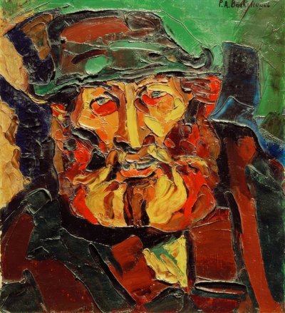 Testa di un contadino da Peter August Böckstiegel