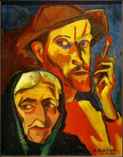 Autoritratto con madre da Peter August Böckstiegel