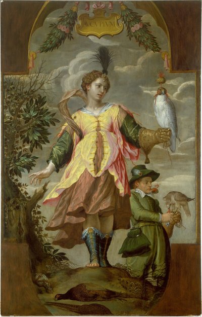 Aucupio - Allegoria della caccia agli uccelli da Peter Candid