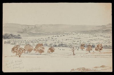 Campo del Generale Sir Hugh Rose a Saugor, 6 febbraio 1858 da Peter Charles William